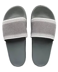 Elegant Fly Knit Jhumroo Grey Flip Flops For Women-thumb1