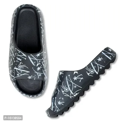 Pampy Angel Zig Zag Abstract Men's Flip Flops Slides Back Open Household Comfortable Slippers-thumb5