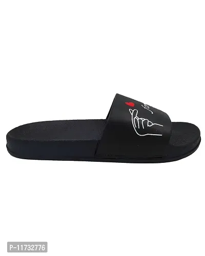 Elegant Love Black Flip Flops For Women-thumb5