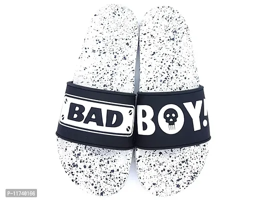 Stylish BadBoy White Sliders For Men-thumb2