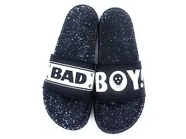 Stylish BadBoy Black Sliders For Men-thumb1