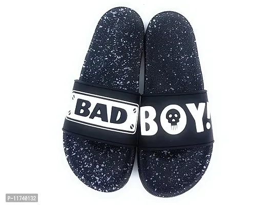 Stylish BadBoy Black Sliders For Men-thumb2