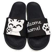 Elegant Welcome Black Flip Flops For Women-thumb1