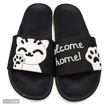 Elegant Welcome Black Flip Flops For Women-thumb2