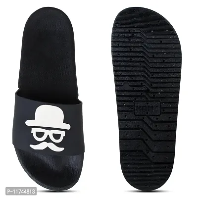 Stylish Trendy Moochii Black Sliders For Men-thumb5