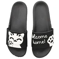 Elegant Welcome Black Flip Flops For Women-thumb2