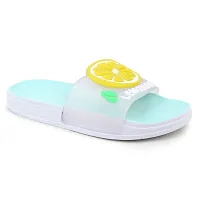 Elegant Lemon Blue Flip Flops For Women-thumb2