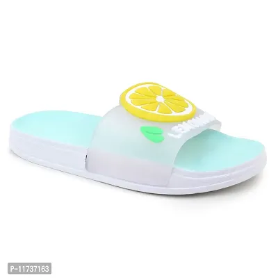 Elegant Lemon Blue Flip Flops For Women-thumb3