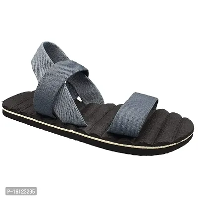 Pampy Angel Belt Sandal Men's Clogs Sandal Slippers Flip Flops Houselhold Comfortable Grey,7 (UK India)-thumb2