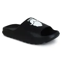 Stylish Zig Zag BigDaadi Black Sliders For Men-thumb1