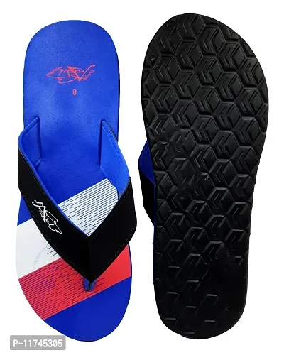 Stylish V Chasil Blue Sliders For Men-thumb5