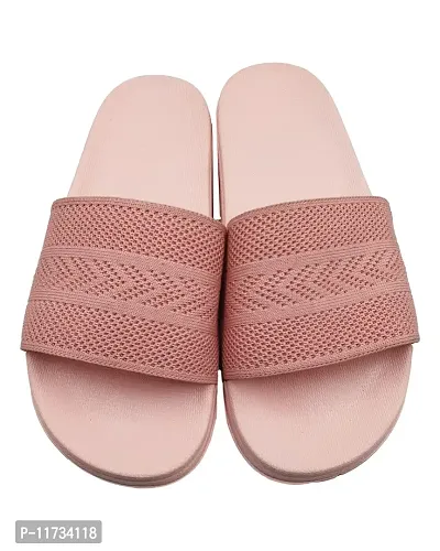 Elegant Fly Knit Arrow Pink Flip Flops For Women-thumb4