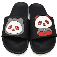 Elegant Panda Black Flip Flops For Women-thumb1