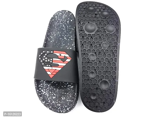 Pampy Angel BadBoy Style  Superman Dotted Combo Pack of 2 Slipper/Slides/Flip Flops for Men-thumb5