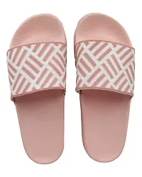 Elegant Fly Knit Cross Pink Flip Flops For Women-thumb1