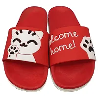 Elegant Welcome Red Flip Flops For Women-thumb1