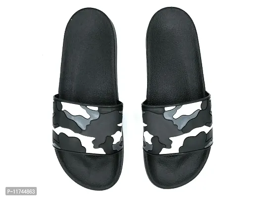 Stylish Military Black Sliders For Men-thumb3