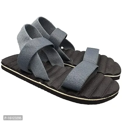 Pampy Angel Belt Sandal Men's Clogs Sandal Slippers Flip Flops Houselhold Comfortable Grey,7 (UK India)-thumb0