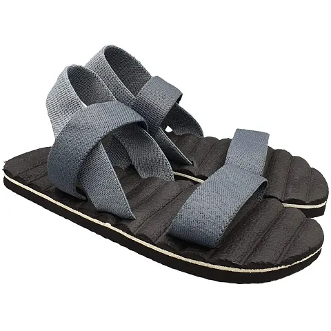 Pampy Angel Belt Sandal Men's Clogs Sandal Slippers Flip Flops Houselhold Comfortable Grey,7 (UK India)