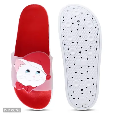 Elegant Cute Cat Red Flip Flops For Women-thumb4