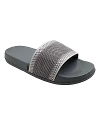 Elegant Fly Knit Jhumroo Grey Flip Flops For Women-thumb3