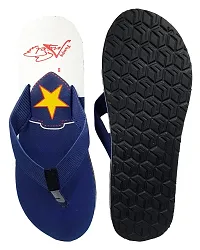 Stylish V Star Blue Sliders For Men-thumb2