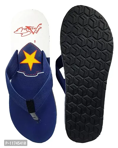 Stylish V Star Blue Sliders For Men-thumb3