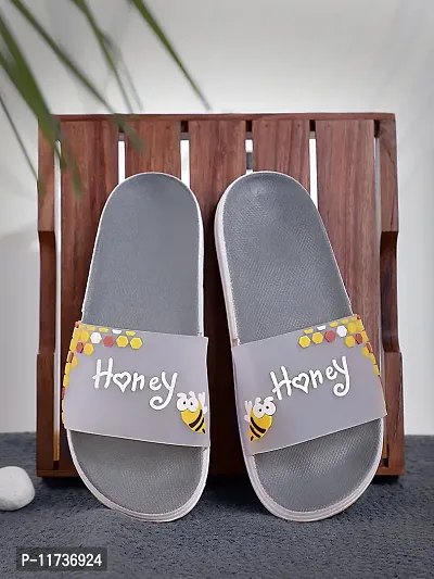 Elegant Honey Grey Flip Flops For Women-thumb0