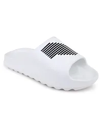 Trendy White EVA Self Design Sliders For Men-thumb1