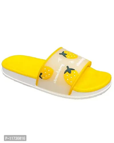 Elegant Strawberry Yellow Flip Flops For Women-thumb5