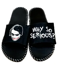 Stylish Joker Black Sliders For Men-thumb1