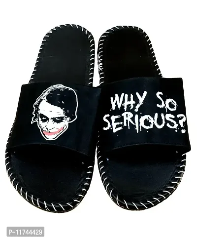 Stylish Joker Black Sliders For Men-thumb2