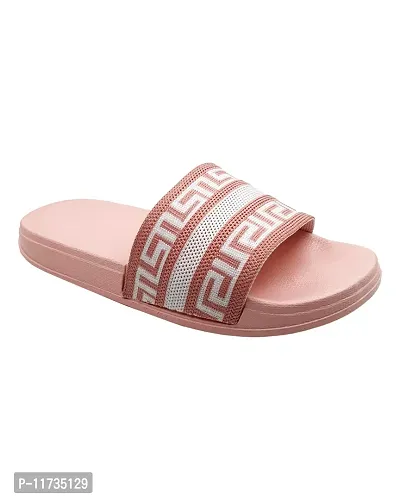 Elegant Fly Knit DoubleR Pink Flip Flops For Women-thumb3