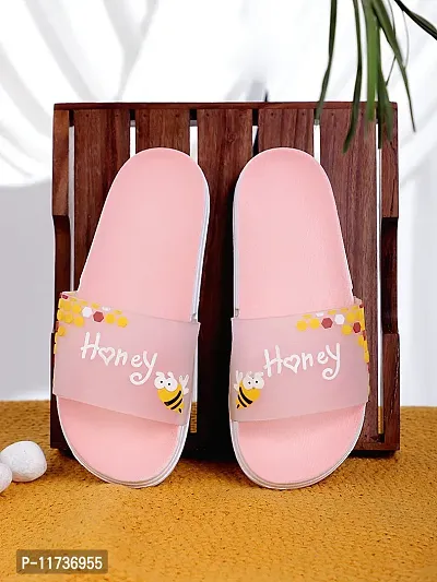 Elegant Honey Pink Flip Flops For Women-thumb0