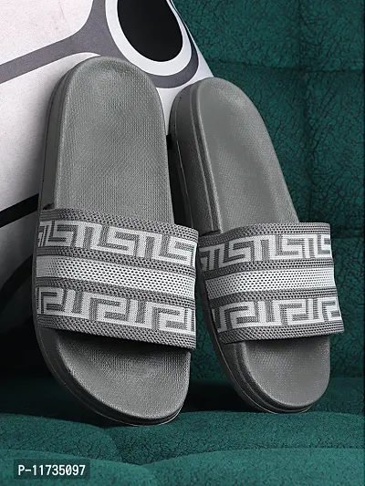 Elegant Fly Knit DoubleR Grey Flip Flops For Women-thumb0