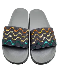 Elegant Fly Knit Wave Grey Flip Flops For Women-thumb4