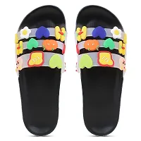 Elegant MixVeg Black Flip Flops For Women-thumb1