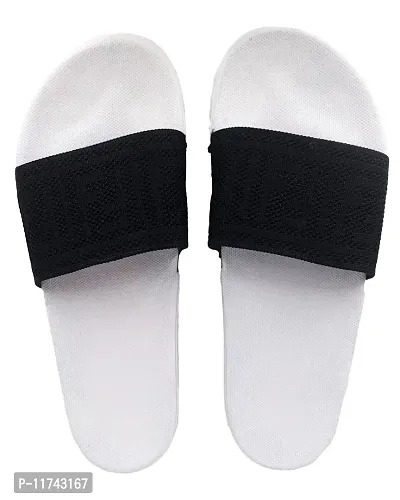 Stylish Fly Knit F White Sliders For Men-thumb2