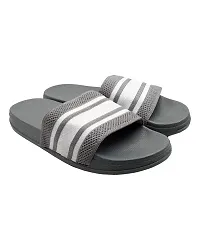 Elegant Fly Knit 2line Grey Flip Flops For Women-thumb2