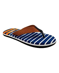 Stylish V 11 Stripes Orange Sliders For Men-thumb4