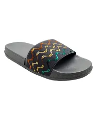 Elegant Fly Knit Wave Grey Flip Flops For Women-thumb2