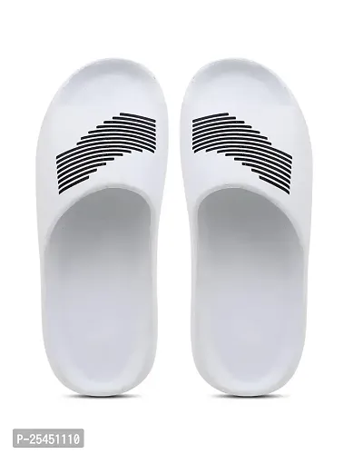 Trendy White EVA Self Design Sliders For Men-thumb3