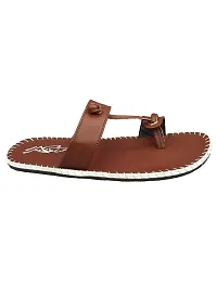 Pampy Angel KV 005 Men's Flip Flops Slides Back Open Household Comfortable Slippers Brown,7 (UK India)-thumb3