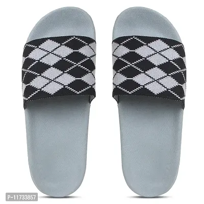 Elegant Fly Knit 4Square Grey Flip Flops For Women-thumb2
