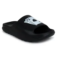 Stylish Zig Zag 3ACards Black Sliders For Men-thumb4