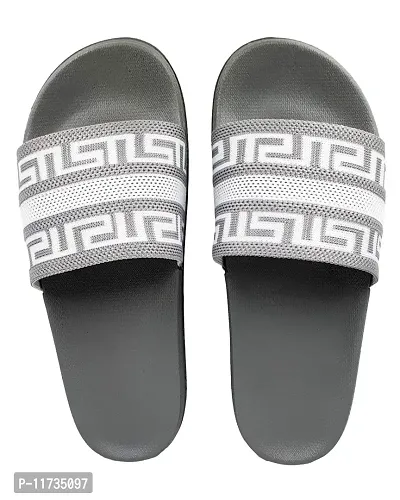 Elegant Fly Knit DoubleR Grey Flip Flops For Women-thumb2