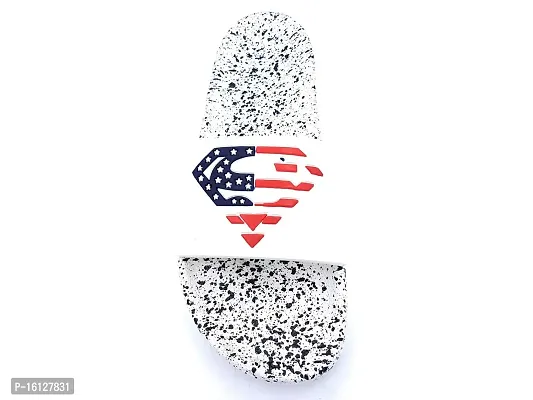 Pampy Angel BadBoy Style  Superman Dotted Combo Pack of 2 Slipper/Slides/Flip Flops for Men-thumb5