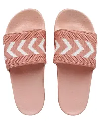 Elegant Fly Knit Big Arrow Pink Flip Flops For Women-thumb1