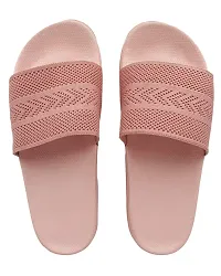 Elegant Fly Knit Arrow Pink Flip Flops For Women-thumb1