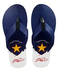 Stylish V Star Blue Sliders For Men-thumb1